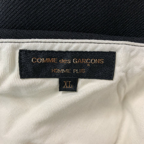COMME des GARCONS HOMME PLUS Size XL Black Polyester Dress Pants