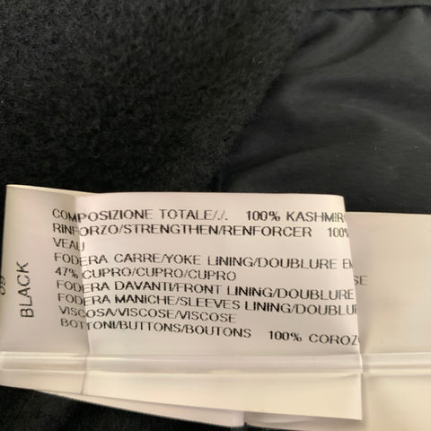 RICK OWENS Size 40 Black Textured Cashmere Wrap Coat