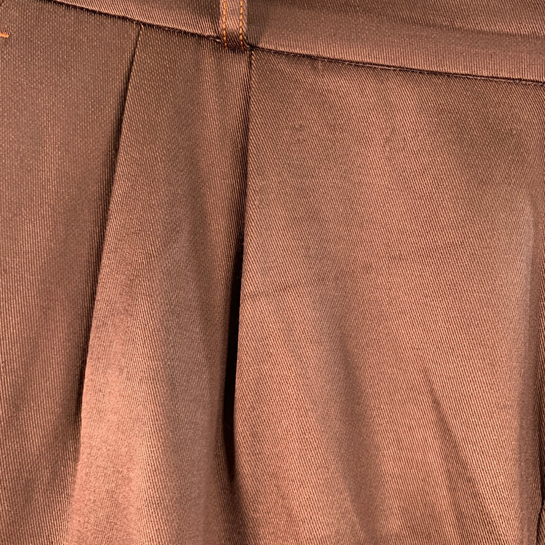 SIES MARJAN Size 34 Brown Acetate Blend Pleated Dress Pants