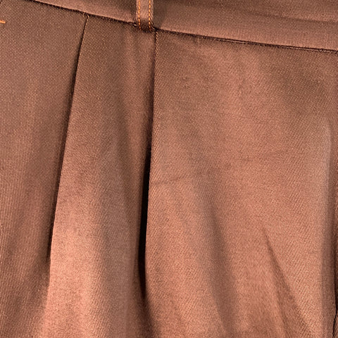 SIES MARJAN Size 34 Brown Acetate Blend Pleated Dress Pants
