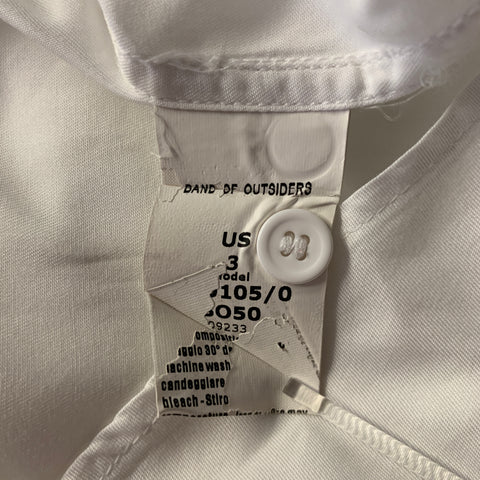 BAND OF OUTSIDERS Size M White Cotton Military Long Sleeve Shirt