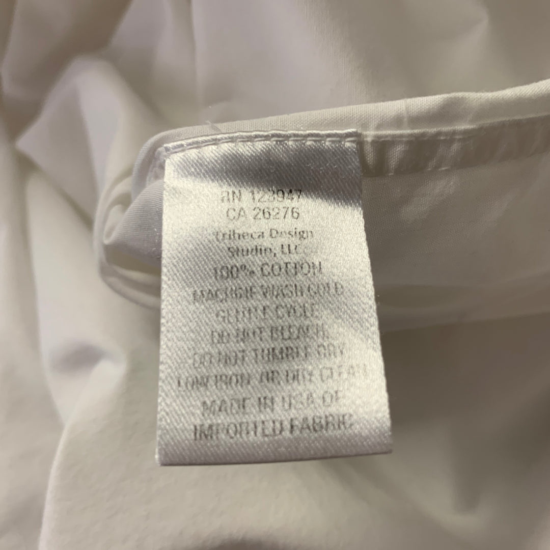 NILI LOTAN Size M White Cotton Relaxed Fit Shirt