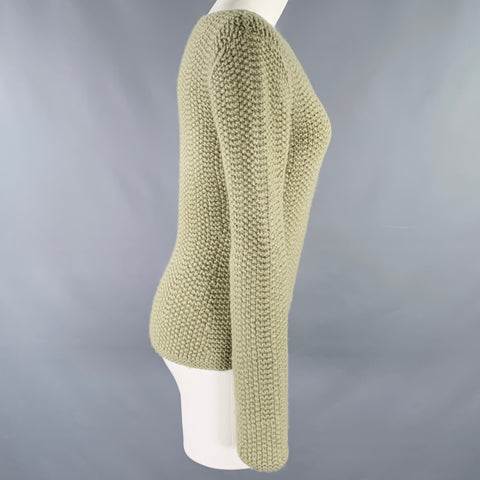 TSE Size M Sage Green Chunky Knit Pullover