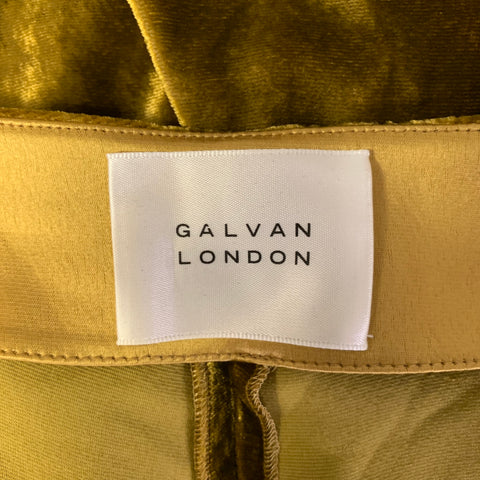 GALVAN LONDON Size 8 Gold Viscose Blend Palazzo Pants