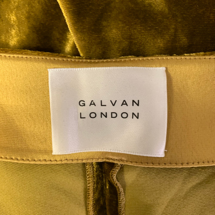 GALVAN LONDON Size 8 Gold Viscose Blend Palazzo Pants