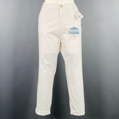 ADRIANO GOLDSCHMIED Size 32 Caden White Cotton Blend Jeans