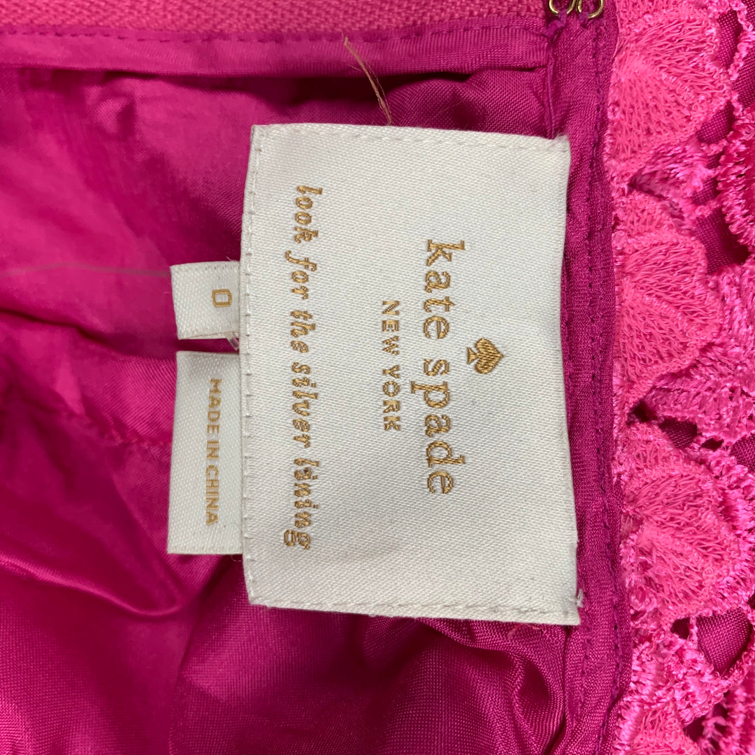 KATE SPADE Size XS Pink Polyester Lace Shift Dress KATE SPADE Size XS Pink Polyester Lace Shift Dress