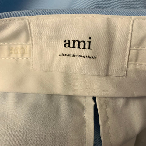 AMI by ALEXANDRE MATTIUSSI Size 30 Blue Wool Button Fly Dress Pants