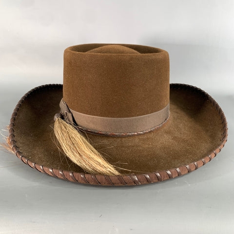 RAND'S Size 7 1/8 Brown Chocolate Beaver Fur Felt Hats