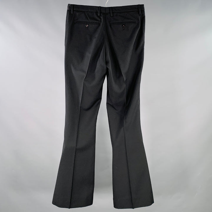 J. LINDEBERG Size 32 Black Wool Flat Front Dress Pants