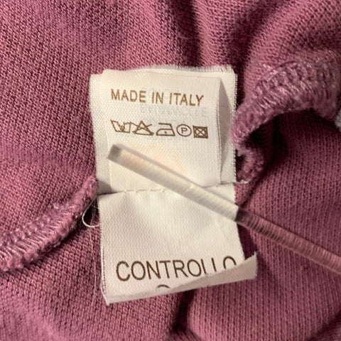BRUNELLO CUCINELLI Size L Purple White Color Block Cotton Polo