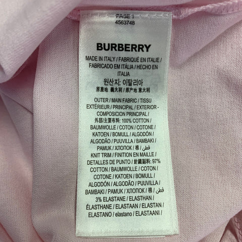 BURBERRY Size M Pink Red Gingham Cotton Layered Oversized Crew Neck Pullover