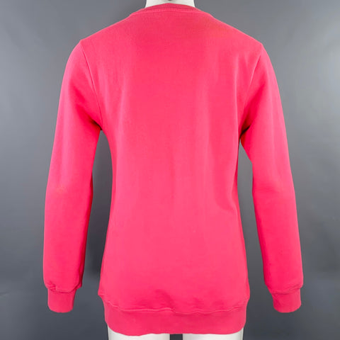 MAHARISHI Size M Pink Green Embroidery Organic Cotton Crew Neck Sweatshirt
