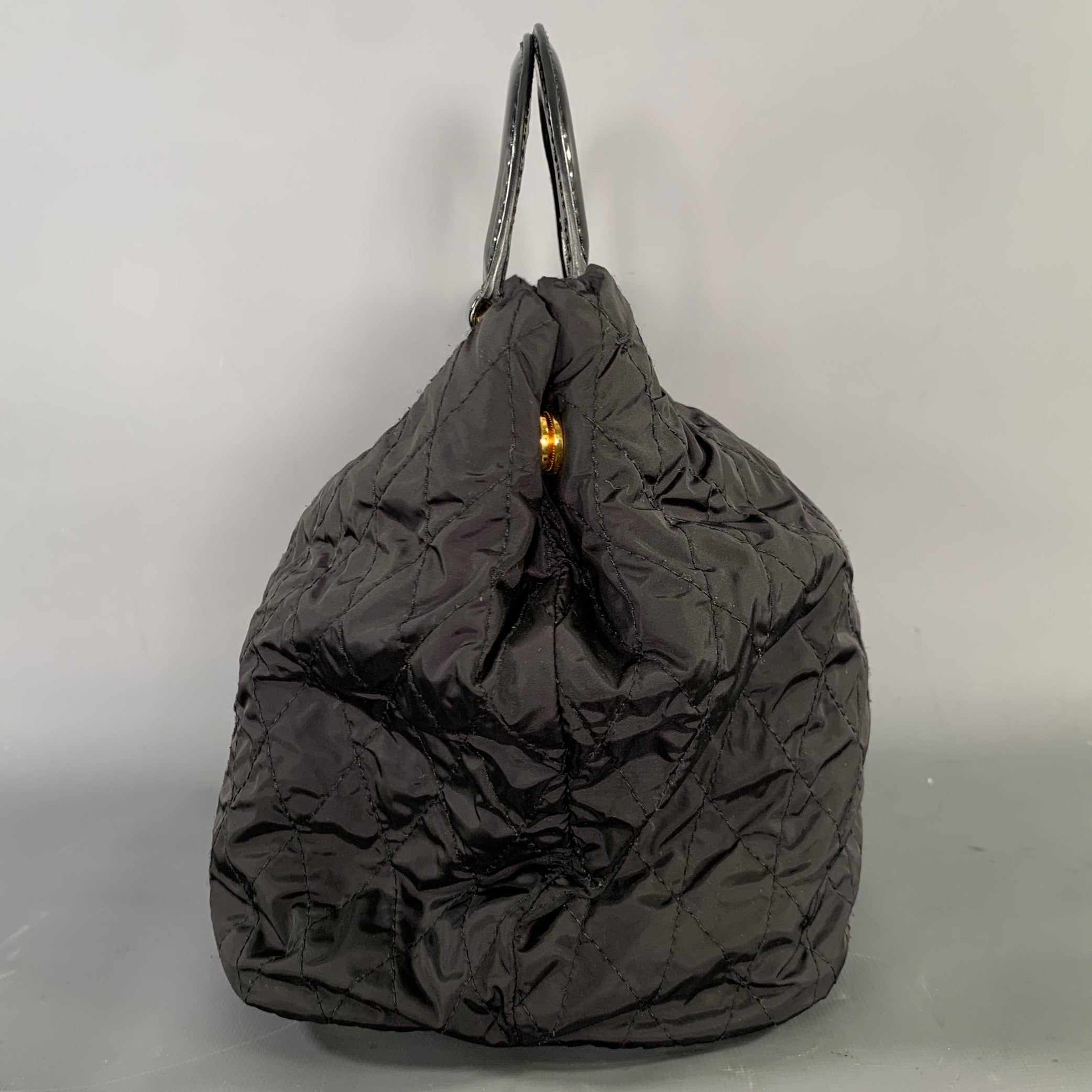 PRADA Black Quilted Nylon Handbag & Leather Goods – Sui Generis