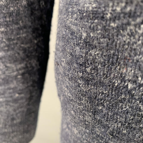 MAISON MARTIN MARGIELA Size L Navy Grey Heather Wool Flax Sweater