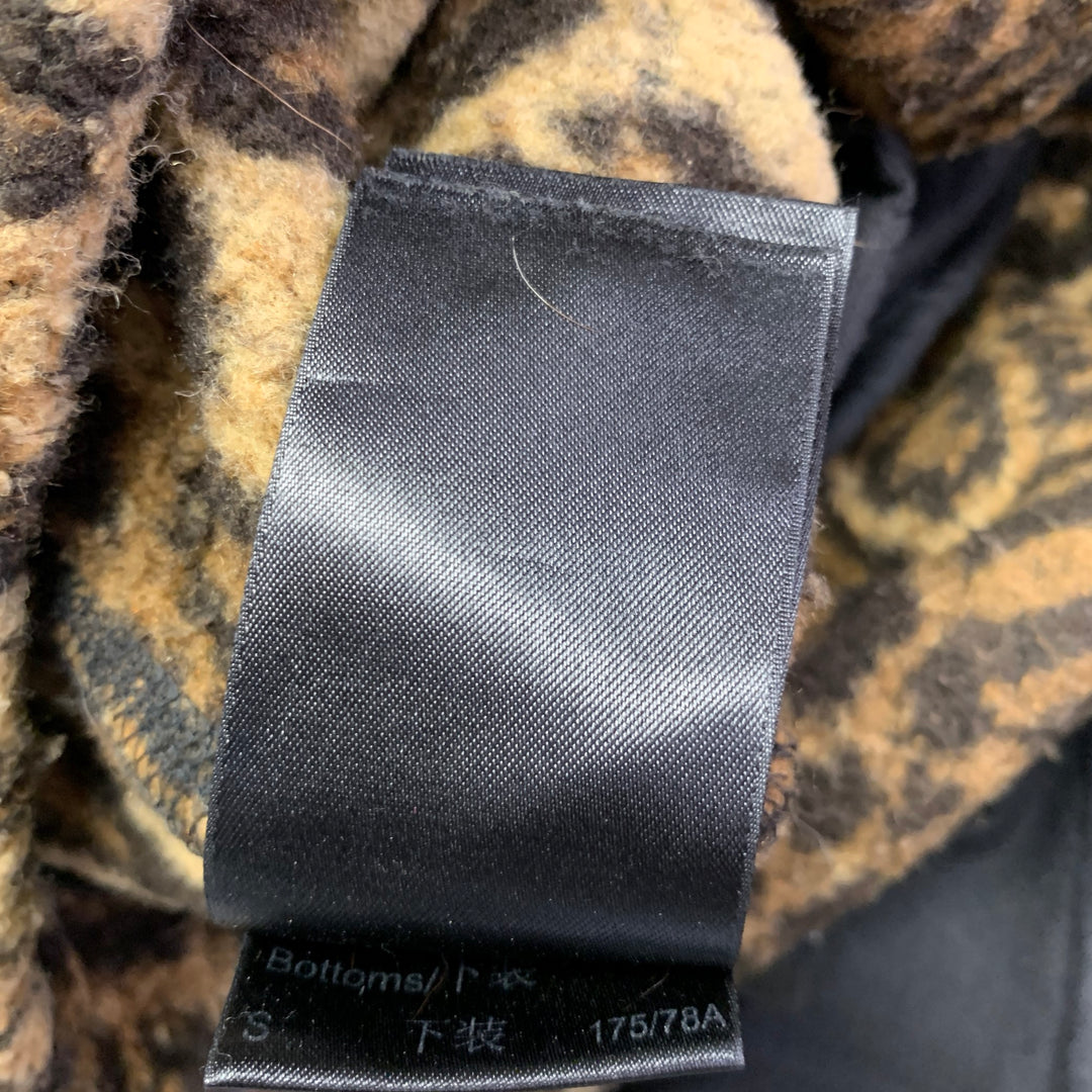 Y-3 Size S Brown Beige Animal Print Fleece Oversized Shorts