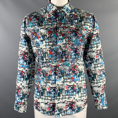 Chemise à manches longues en coton à motifs abstraits multicolores ROBERT GRAHAM taille L