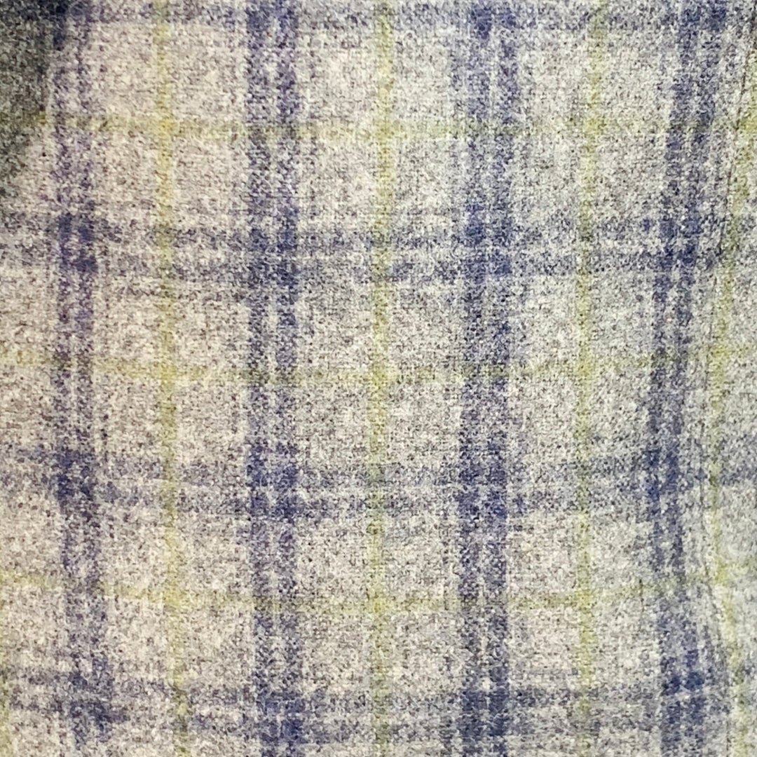 PAUL STUART Size 41 Grey Navy Green Plaid Wool Notch Lapel Sport Coat