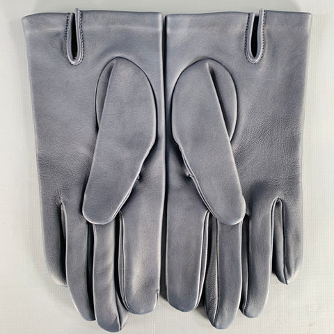 LAVABRE CADET Size 8 Navy Leather Gloves