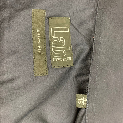 LAB by PAL ZILERI Taille M Chemise à manches longues boutonnée en mélange de coton bleu marine