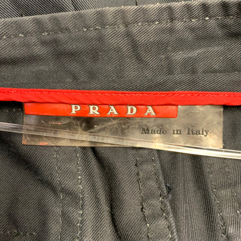 PRADA Size 34 Navy Twill Zip Pockets Casual Pants