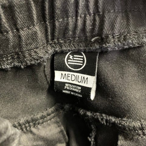 HYPER DENIM Size M Black Twill Cotton Blend Zip Pockets Casual Pants