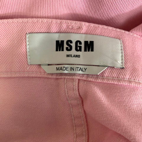 MSGM Size 36 Pink Pastel Cotton Zip Fly Casual Pants