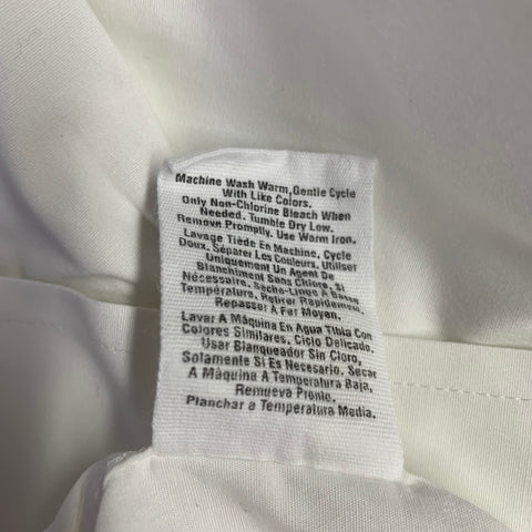 DKNY Size S White French Cuff Long Sleeve Shirt