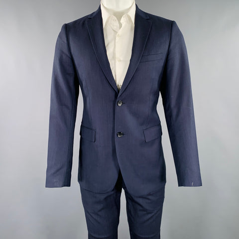 THEORY Size 38 Navy Wool Single Breasted Suit