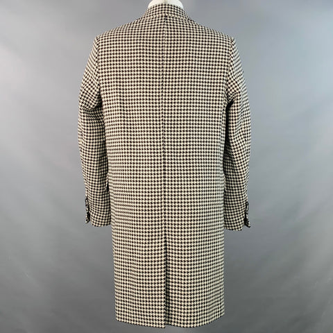 AMI by ALEXANDRE MATTIUSSI Size 36 Black White Wool Blend Houndstooth Coat
