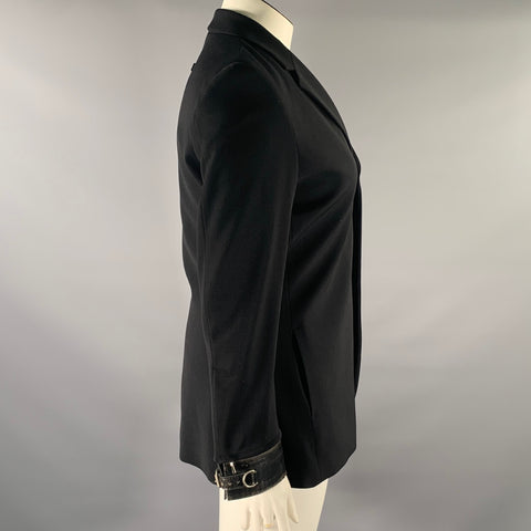 JEAN PAUL GAULTIER Size 12 Black Wool / Polyester Coat