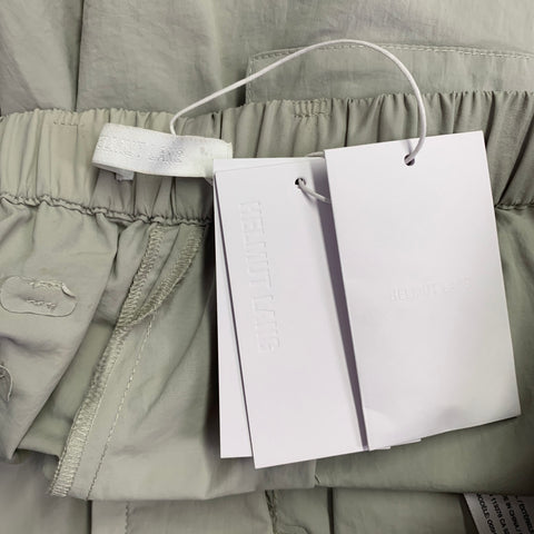 HELMUT LANG Size 32 Stone Grey Nylon Drawstring Cargo Convertible Zip Off Casual Pants