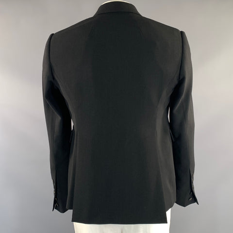 RICK OWENS FW2018 Chest Size 44 Black Wool Notch Lapel Sport Coat