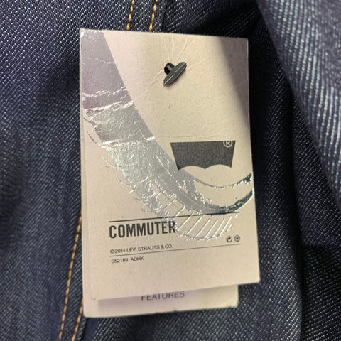 LEVI STRAUSS 2014 Size M -Commuter- Navy Contrast Stitch Cotton Blend Jacket