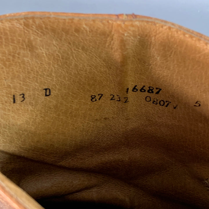 FRYE Size 13 Brown Leather Side Zipper Harness Boots