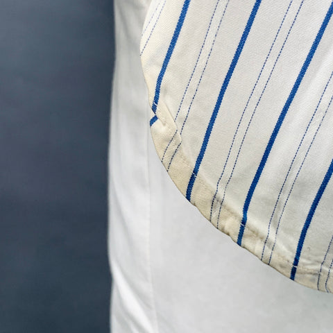 TURNBULL & ASSER Vintage Size L White Blue Stripe Cotton French Cuff Long Sleeve Shirt