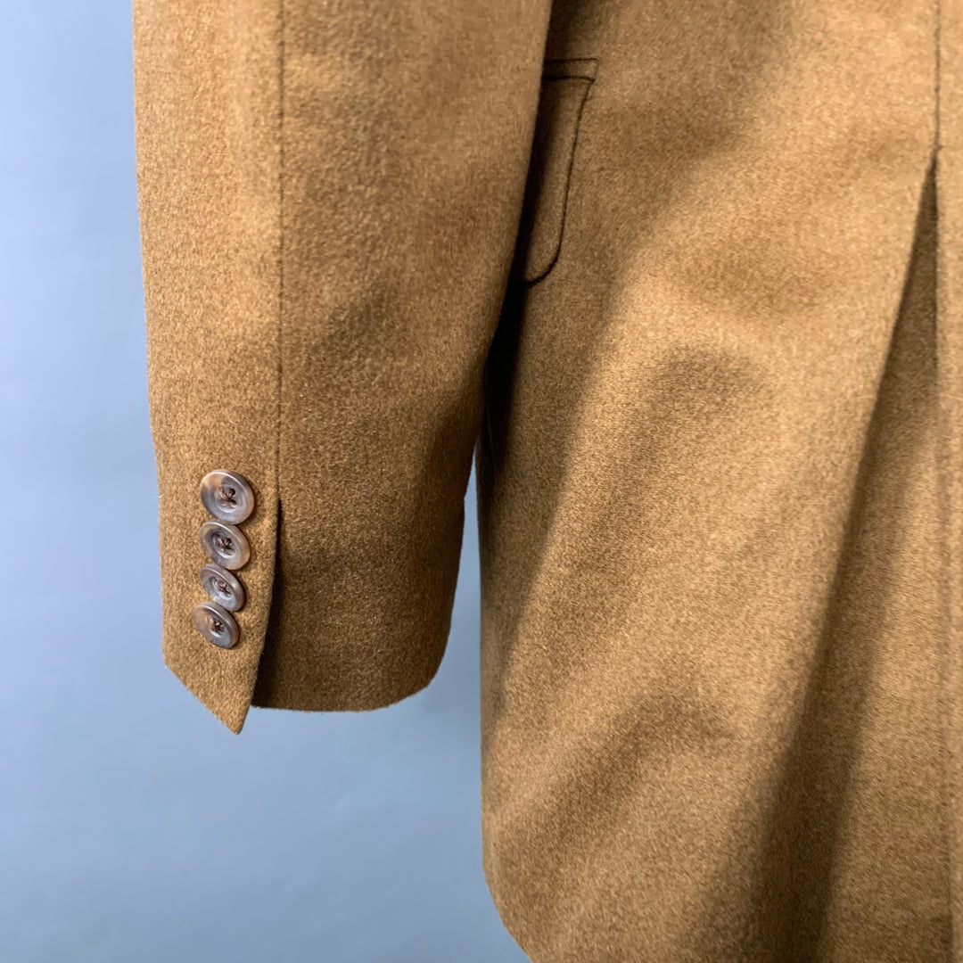 JACK VICTOR Size 42 Regular Brown Cashmere Notch Lapel Sport Coat