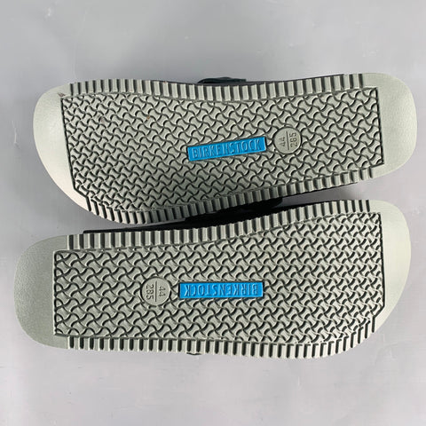 BIRKENSTOCK Size 11 Black Leather Slip On Sandals