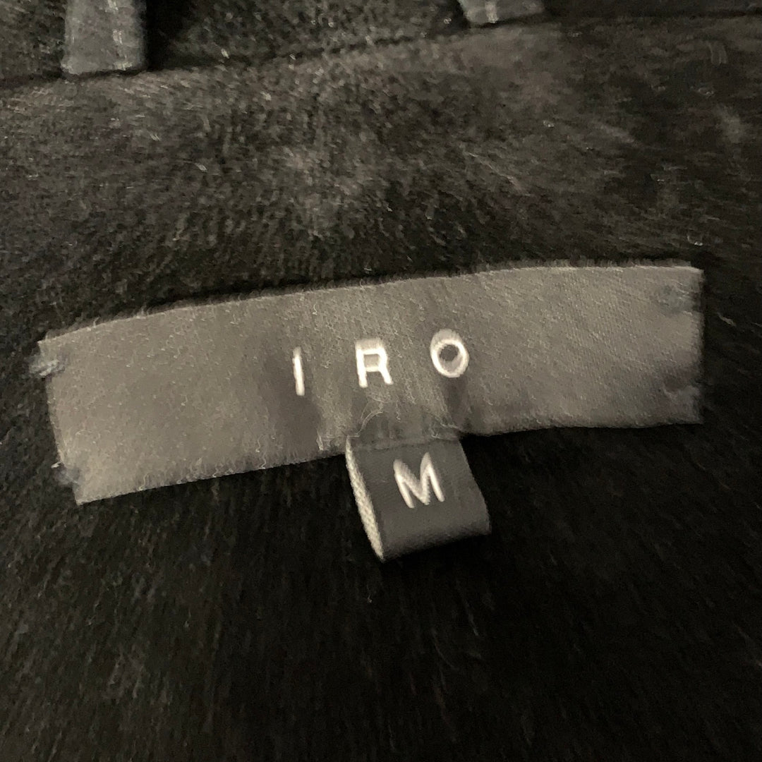 IRO Size M Black Leather Motorcycle Jacket