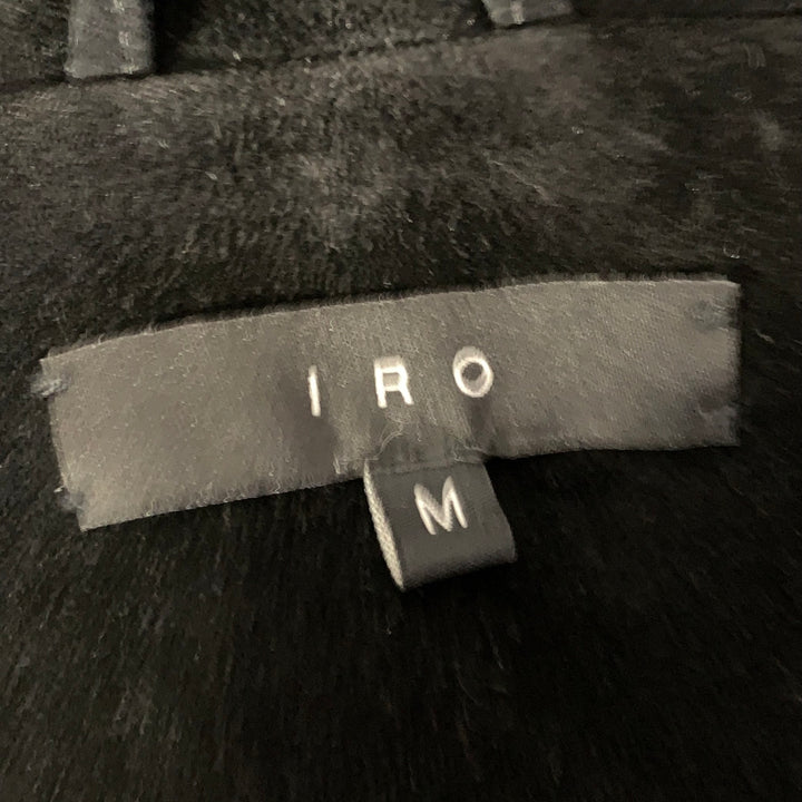 IRO Size M Black Leather Motorcycle Jacket