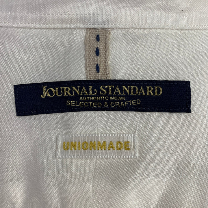 JOURNAL STANDARD Size S White Linen One Pocket Long Sleeve Shirt