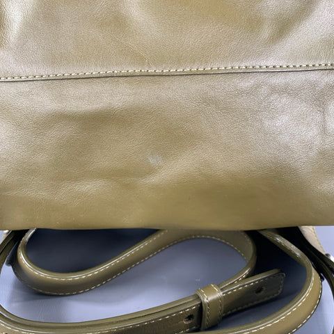 MANSUR GAVRIEL Olive Contrast Stitch Leather Backpack Bags