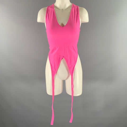 HELMUT LANG Size XS Pink Nylon Spandex Bralette Top