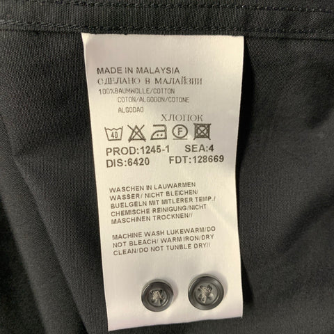 HUGO BOSS Size M Black Cotton Button Up Long Sleeve Shirt