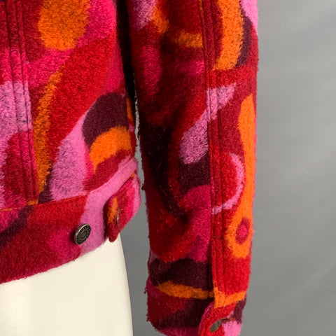 COUT DE LA LIBERTE Blouson en polyester et laine marbré multicolore, taille S