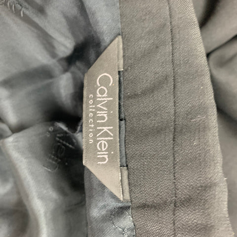 CALVIN KLEIN COLLECTION Taille 36 Manteau de sport de smoking à revers en laine noire