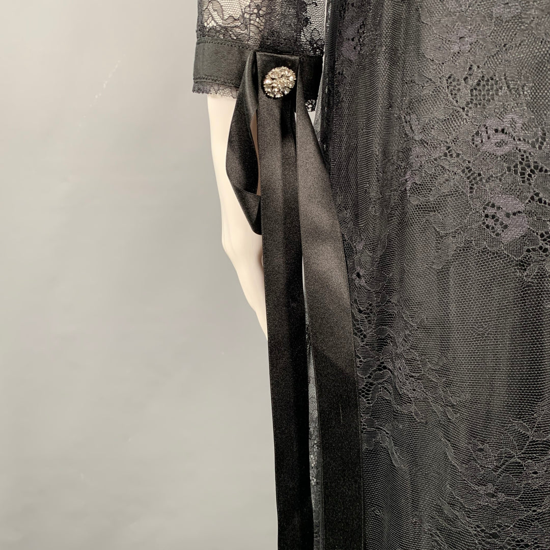 MARC JACOBS Size 4 Black Nylon Lace A-Line Dress Sui Generis Designer Consignment MARC JACOBS Size 4 Black Nylon Lace A-Line Dress Sui Generis Designer Consignment