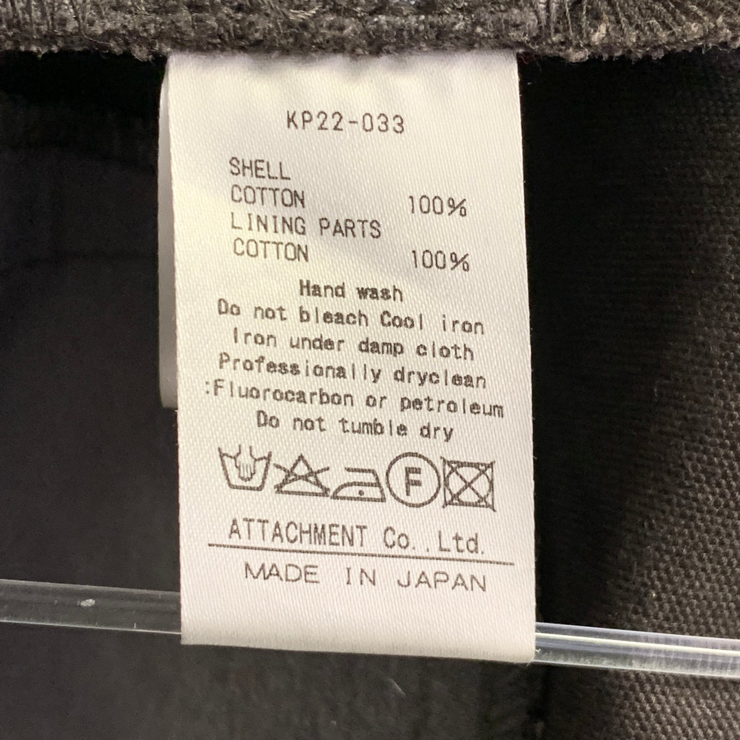 ATTACHMENT Size 34 Brown Cotton Blend Side Tabs Straight Casual Pants