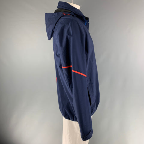 KJUS Chest Size XXL Size XXL Navy Red Polyamide Windbreaker Jacket