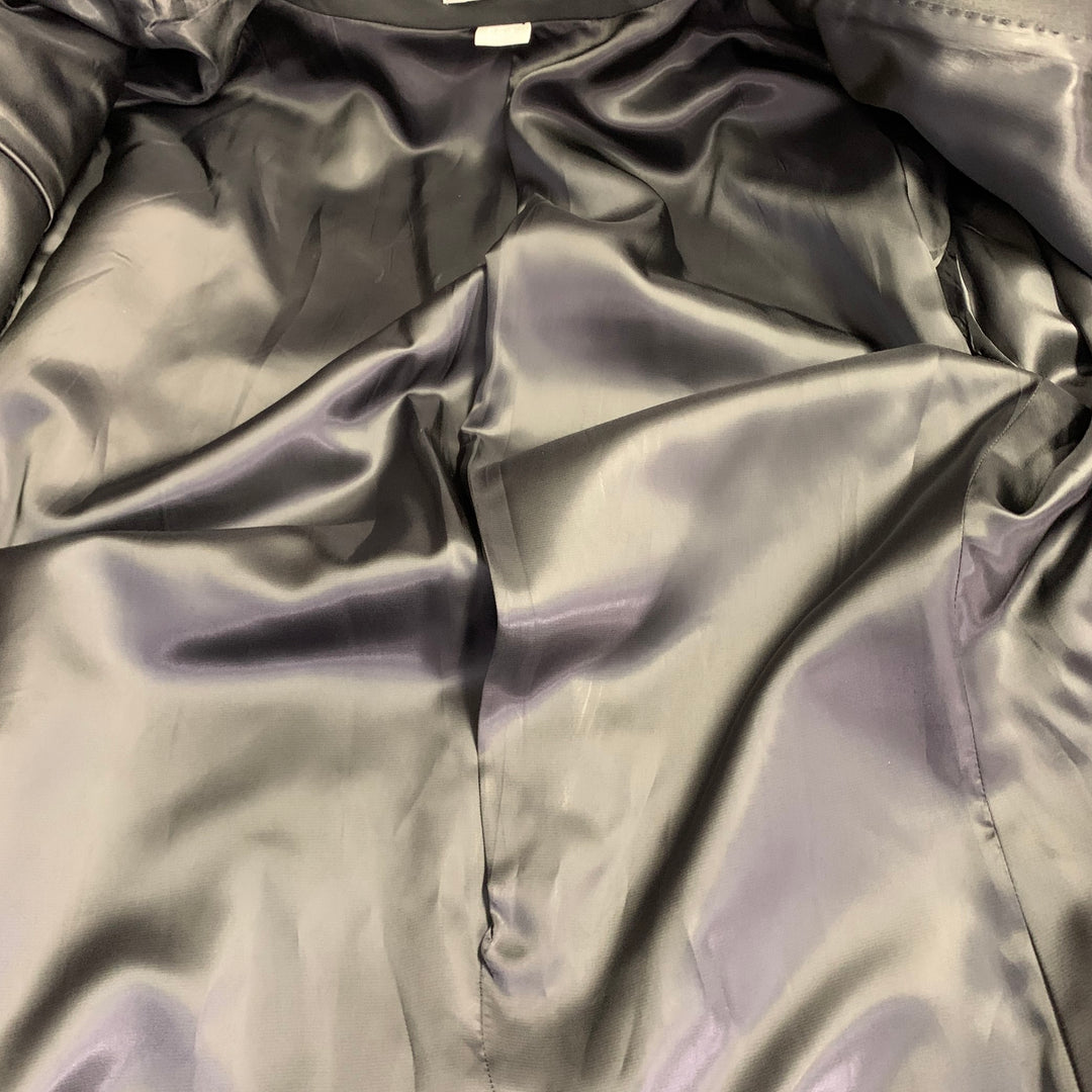 NOAK Size 42 Long Black Polyester Blend Peak Lapel Tuxedo Jacket